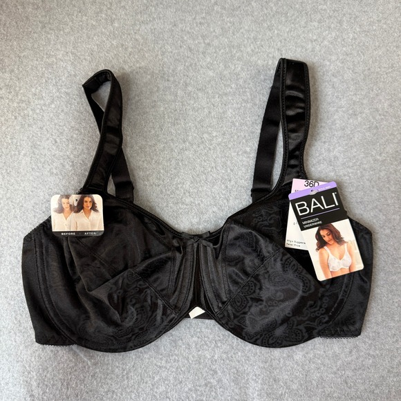 Bali Other - Bali Minimizer Underwire Bra Style 3562 Black Full Coverage Comfort Size 36D New